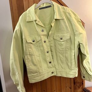 Alexander Wang Green Oversized Denim Jacket XS. Never Worn!